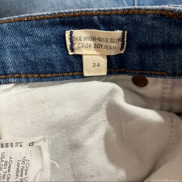 Madewell The High Rise Slim Boyjean Dover Wash Size 24 Distressed Raw Hem K7538 - Picture 10 of 12